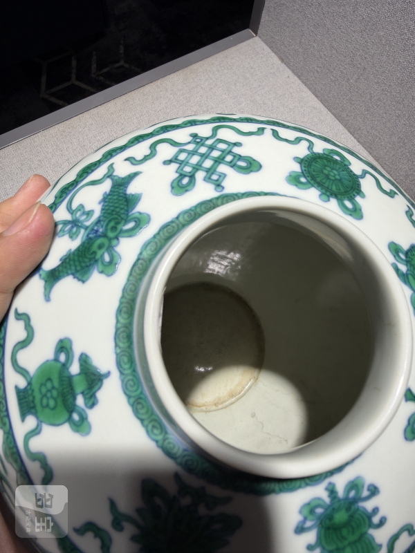 清乾隆 斗彩绿龙罐 - 图7